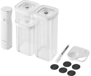 Coffret de démarrage sous vide Fresh&Save Cube de Zwilling, 6 pièces, transparent/blanc