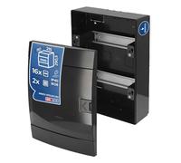 Coffret de Distribution Apparent 2 Rangée pour 16 Modules 110x215x290,5 mm IP40 - Noir Boîtier Électrique en ABS - Coffret Électrique pour Installations Intérieures - Horoz Electric