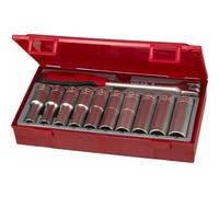 Jeu de douilles longues TT1 tray 1/2 10-19mm 11 pièces 12 pans Teng Tools TT1211