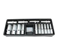 Coffret de Douilles 1/2 Pouce, 14 Pièces, 10-32mm, Chrome Vanadium