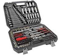 Coffret de douilles 1-4"", 3-8"", 1-2"" Mallette multi-outils de 215 pièces Chrome Vanadium HobbyTech