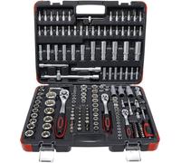 Coffret de Douilles 172 pcs - 6,3 mm (1/4), 10 mm (3/8), 12,5 mm (1/2) - Acier Résistant - Ensemble Complet pour Bri - D-Work