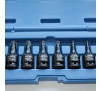 Coffret de douilles à choc Ribe 8 pièces, M4-M14, 1/2 pouce, Cr-Mo