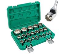 Coffret De Douilles À Cliquet Kit d'adaptation pour perceuse 12 pans avec