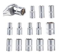 Coffret de douilles à hexagonaux Kit liquet 6,35 mm 4-14 mm | de douilles industrielles pour mécanicien, technicien, garage, auto, bricolage, dépannage routier