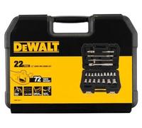 Coffret de douilles DeWalt 22 pièces avec cliquet 1/2" DWMT19241-1