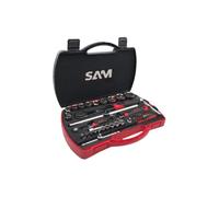 Coffret de douilles et accessoires 1 4 et 1 2 60 pièces SAM OUTILLAGE 75 SHR60