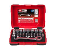 Coffret de douilles et d'embouts de visage 1/4 + 11 mm KS TOOLS - 31 pièces - 918.3050"