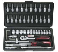 KS Tools – Coffret de douilles métriques 6 pans – Jeu de 46 pièces – Chrome