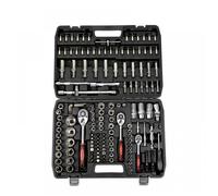 Coffret de douilles, QUIIENCLEE, coffret d'outils avec douilles pour liquet, 172 pcs, 46×32×9cm, noir