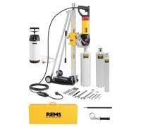 Carotteuse Picus SR 2200 W - Set Titan - REMS - avec colonne de carottage, réservoir d'eau et 3 couronnes - 183X01 R220