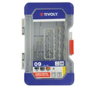 Coffret de forets béton - TIVOLY - Ø3 à 12mm - 9 pièces - Acier - Plastique