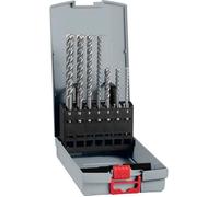 Bosch 7x Coffret de forets pour perforateur PRO SDS plus-5X (pour Béton, Briques silicocalcaires, Ø 5,0, 6,0, 8,0, 6,0, 8,0, 10,0, 12,0 mm, Professional Accessoire Marteau burineur, Brise-béton)