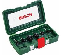 Coffret de Fraises au carbure BOSCH, Queue 6mm, Pour rainurer et profiler, 6 pièces