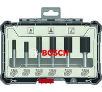 Coffret de Fraises, BOSCH PROFESSIONAL 2607017465, 6 Fraises Droites, Ø12/16/20 mm, Queue de 6 mm