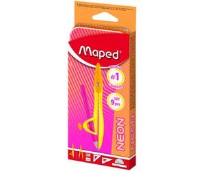 Coffret de géométrie Mathset STUDY NEON, 9 pièces
