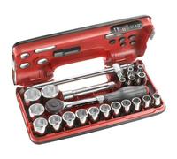 Coffret cliquet manche rotatif + douilles 1/2 6 pans 22 pièces FACOM - S.360DBOX4PB