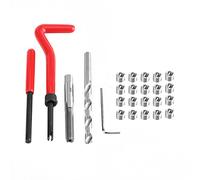 Coffret de M6 25pcs Outils de Réparation de Filetage Filets Rapportés Hélicoil 1x8mm Outil à Main pour Réparation Filetage Cassé Usé