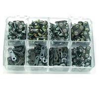 Coffret De Maillons Attaches Pour Chaînes De Tronçonneuse (modèles 3/8 Lp, 3/8 Et .325). Composé D'un Assortiment De 250 Pièces