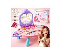 Coffret de maquillage pour filles de 5 à 10 ans, jouet de beauté lavable et non toxique, cadeau d'anniversaire ou de Noël