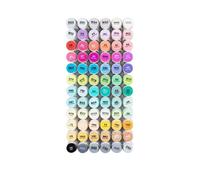 Coffret de marqueurs artistiques, gamme de 72 couleurs, double pointe, encre rechargeable, pointe pinceau fine 72 CLR