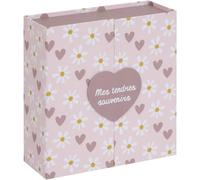 Atmosphera - Coffret de Naissance Souvenirs cœurs 9 tiroirs Rose