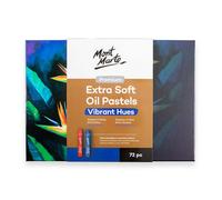 Coffret de pastels à l'huile Mont Marte – Couleurs vives, 72 pièces – Extra-doux, faciles à estomper – Pour la peinture et les loisirs créatifs – Idéal pour les débutants et les artistes