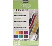 Coffret de peinture - PEBEO - Vitrea 160 - 12 pots de 20 ml - Peinture sur verre - DIY facile
