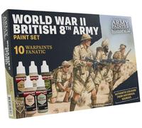 Coffret de peintures acryliques, couleurs de la 8e armée britannique de la Seconde Guerre mondiale, 10 pots de 18 ml