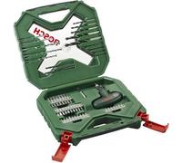 Coffret de Perçage et Vissage BOSCH X-Line, 54 pièces, Assortiment Bois Métal, Vert