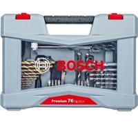 Coffret de Perçage et Vissage Premium Bosch, 76 pièces, Forets Béton Métal Bois, Porte-embouts Quick-Change