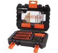 Coffret de Perçage Vissage BLACK+DECKER A7232-XJ, 50 Accessoires, Forets Bois Béton HSS-Tin, Embouts de Vissage, Fraise