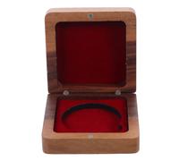 Coffret de Présentation en Bois Carré Intérieur Rembourré Rouge | Finition Grain de Bois Riche, Absorption des Chocs, pour Numismates et Présentations Présents