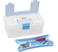 Allit Mallette transparente McPlus Clear 12.5 – Polypropylène 31 x 13 x 17 cm – Bleu