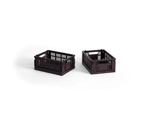 Coffret de rangement Colour Crate Mini Lot de 2 Bordeaux