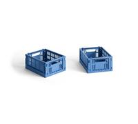 Coffret de Rangement HAY Colour Crate Mini Lot de 2 Bleu Électrique