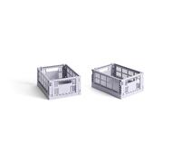 Coffret de Rangement HAY Colour Crate Mini Lot de 2 Lavande