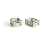 Coffret de Rangement HAY Colour Crate Mini, Lot de 2, Vert Menthe