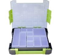 Viso Coffret de rangement W185-10 – séparations fixes, 10 compartiments, 275×70×325 mm
