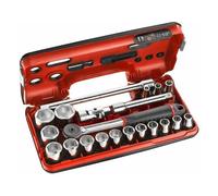 Coffret de serrage FACOM DBOX S.161DBOX1PB - cliquet étanche - douilles 1/2" 6 pans - 21 pièces