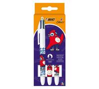 Coffret De Stylos Bille - Bic - Phryge Jo De Paris - 4 Couleurs - Pointe Moyenne - Rechargeable