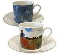 Coffret de Tasses et sous-tasses en céramique Claude Monet BLEU G