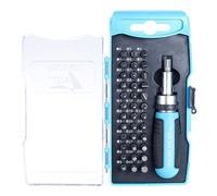 AGT Coffret de vissage 38 pièces avec tournevis à cliquet