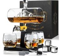 Coffret de whisky de luxe comprenant 4 verres de 285 ml et des glaçons