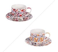 Table Passion Coffret 1 tasse à déjeuner en porcelaine Blossia 47 cl - Rouge