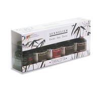 Coffret De 5 Flacons Encre Sennelier 30ml Couleurs Terracotta