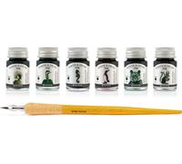 Coffret d'encres Write and Draw FOREST, encres de dessin, 6 x 10 ml avec plume