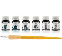 Coffret d'encres Write and Draw MOUNTAIN, encres de dessin, 6 x 10 ml avec plume