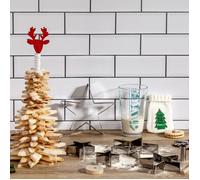 Coffret Dessert - LILY COOK - Sapin de Noël - Gourmand - Étoiles - Marron et argent