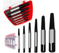 Coffret d'extracteurs de vis 6 pièces - Outils professionnels en acier trempé pour vis, tuyaux et boulons, tailles M3 à M25